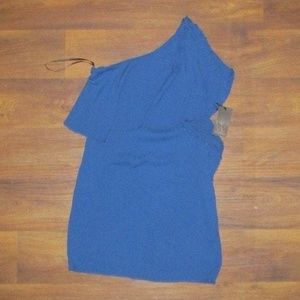 NWT Ella Moss Blue Dress Off The Shoulder Sz Small
